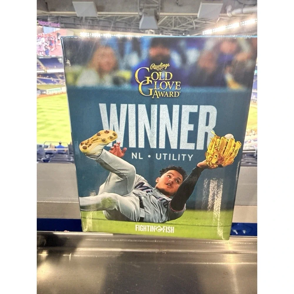 Javier Sanoja Gold Glove Mini Bobblehead Miami Marlins SGA 7/26/26 NEW UNOPENED